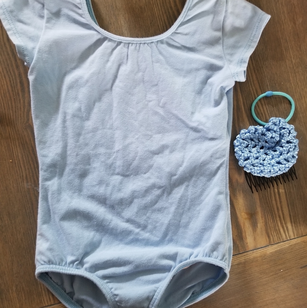 Like new Motionwear blue ballet dance leotard size IC